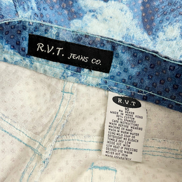 BLUE ANGEL PRINT BOOTCUT PANTS (16)