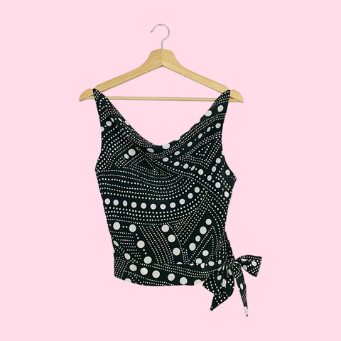 POLKA DOT COWL NECK TANK (M)