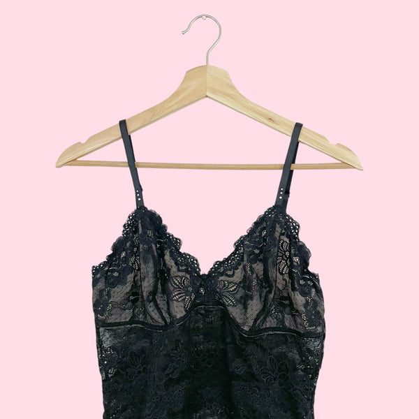 BLACK LACE CAMI (M)