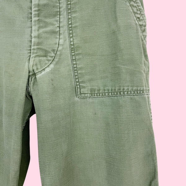 60S OG-107 GREEN MILITARY FATIGUE PANTS (29)