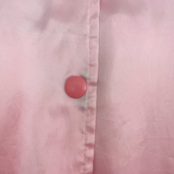 90s Budweiser Pink Embroidered Satin Jacket (L)