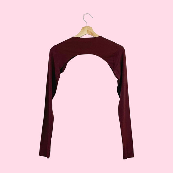 I.AM.GIA BROWN BOLERO MICRO CARDIGAN (M)
