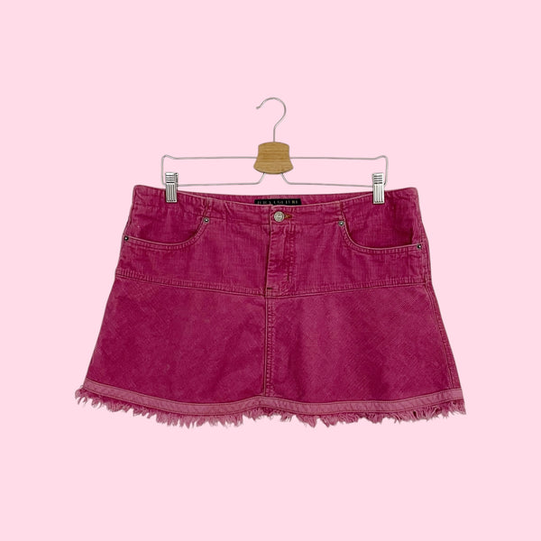JUICY COUTURE PINK CORDUROY MINI SKIRT (XL)