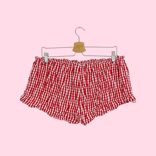 STRAWBERRY SHORTCAKE GINGHAM BLOOMER SHORTS (XL)