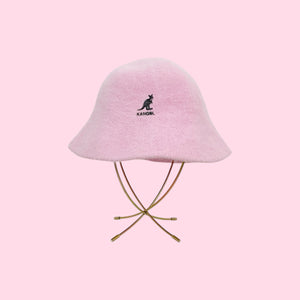 KANGOL PINK ANGORA BUCKET HAT