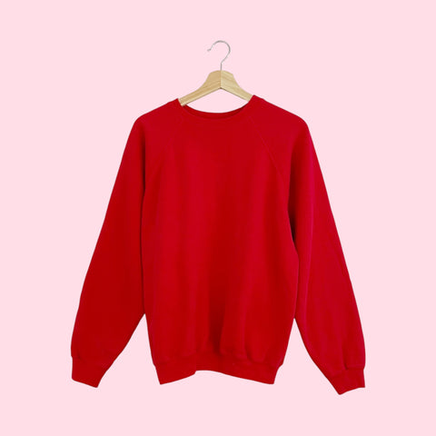 80s HANES RED SWEATSHIRT (L)