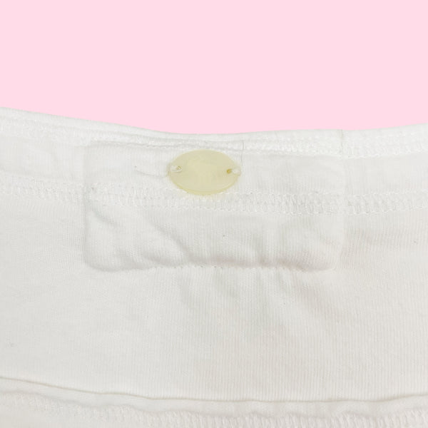 ABERCROMBIE WHITE RUFFLE SKIRT (XS)