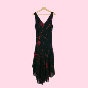BLACK + RED BEADED MAXI DRESS (14)