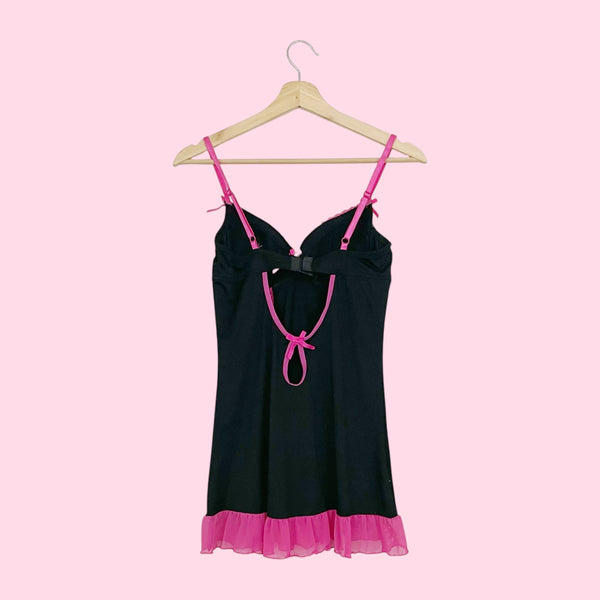 Y2K RAMPAGE BLACK + PINK BABYDOLL (S/M)