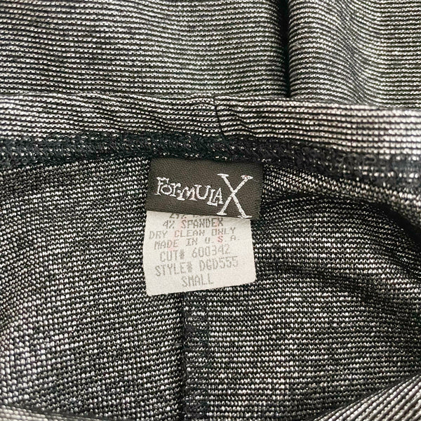 Y2K Silver Metallic Strapless Mini Dress (S)