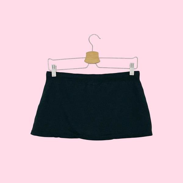 BLACK MICRO MINI SKORT (S)