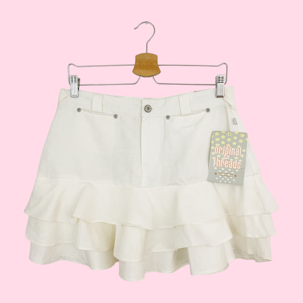 WHITE RUFFLE MINI SKIRT (31)