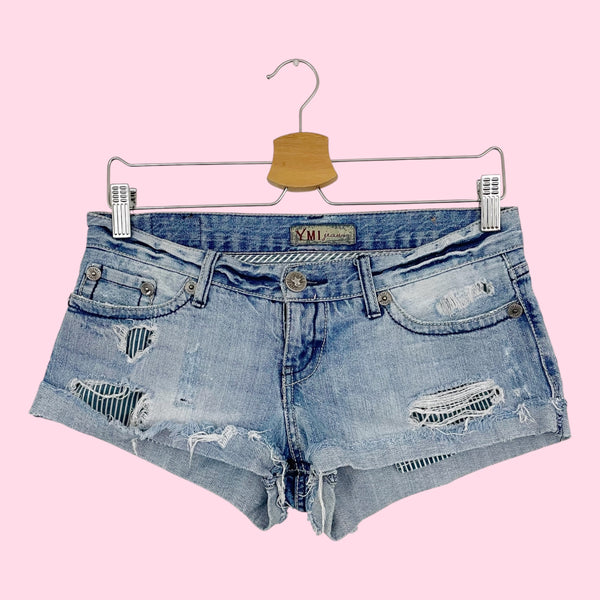 YMI JEANS LOW RISE MICRO MINI SHORTS (3)