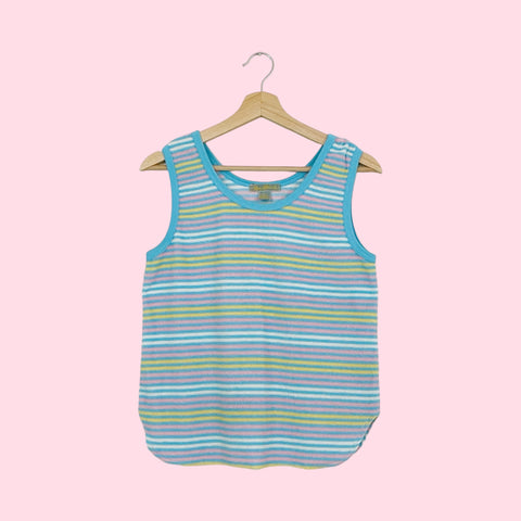 STRIPED TERRY CLOTH TANK TOP (L)