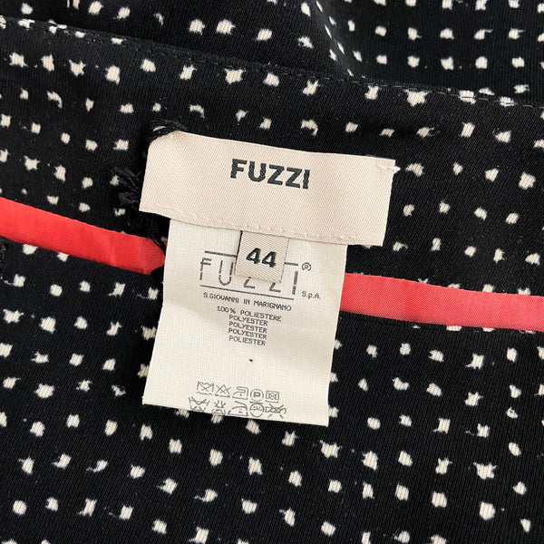 FUZZI BLACK + CREAM DOT MIDI SKIRT (31)