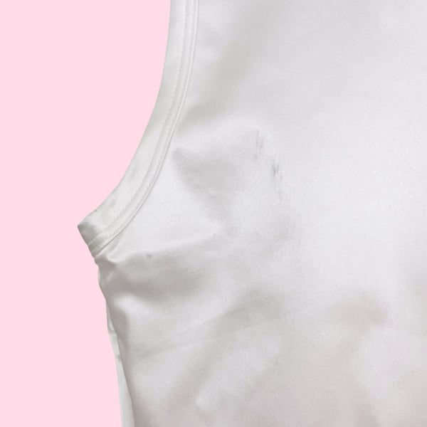 GUESS JEANS WHITE SATIN TANK (S)