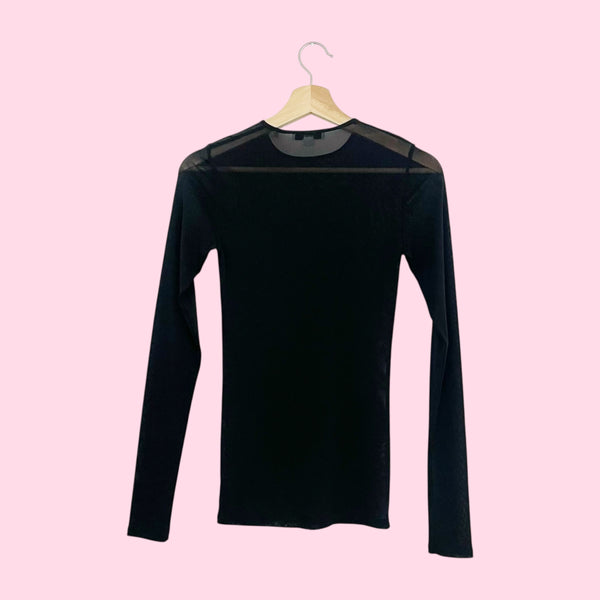 Vince Black Sheer Top (S)