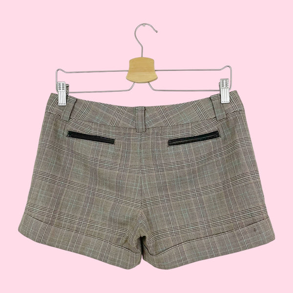 JUICY COUTURE PLAID WOOL SHORTS (6)