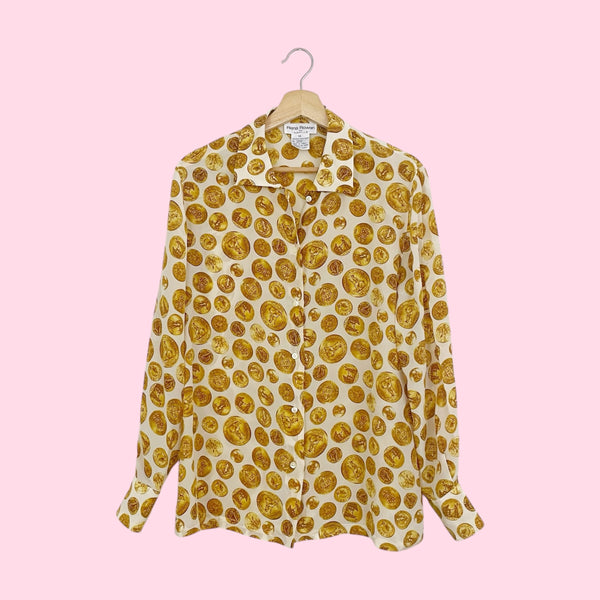 GOLD COIN SILK BLOUSE (10)