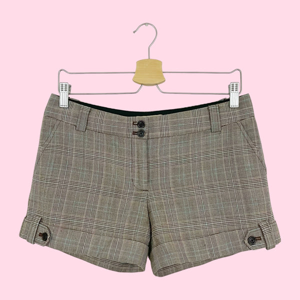 JUICY COUTURE PLAID WOOL SHORTS (6)