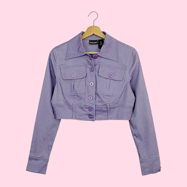 LAVENDER CROPPED JACKET (S/M)