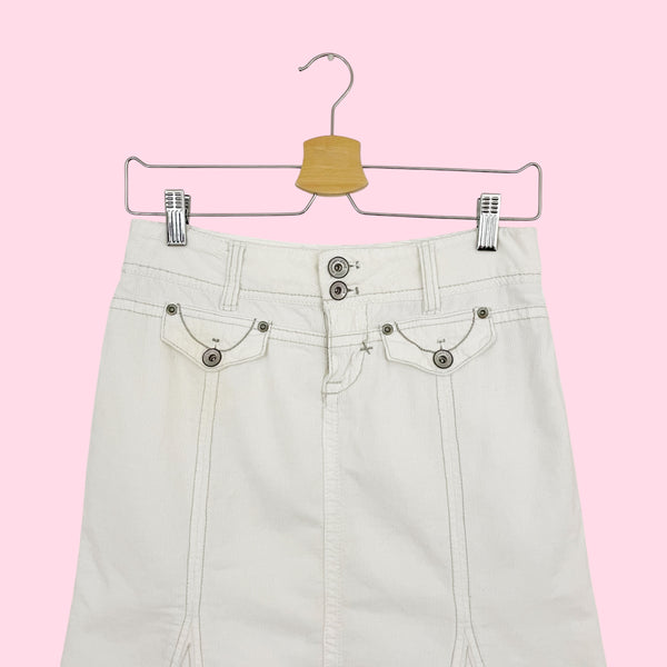 WHITE CORDUROY PANELED MIDI SKIRT (1)