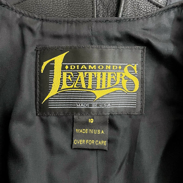 BLACK LEATHER VEST (M)