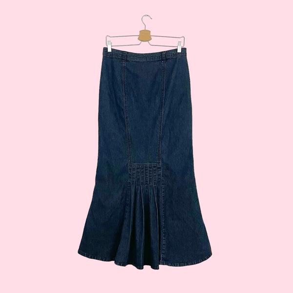 DARK DENIM MERMAID MAXI SKIRT (8)