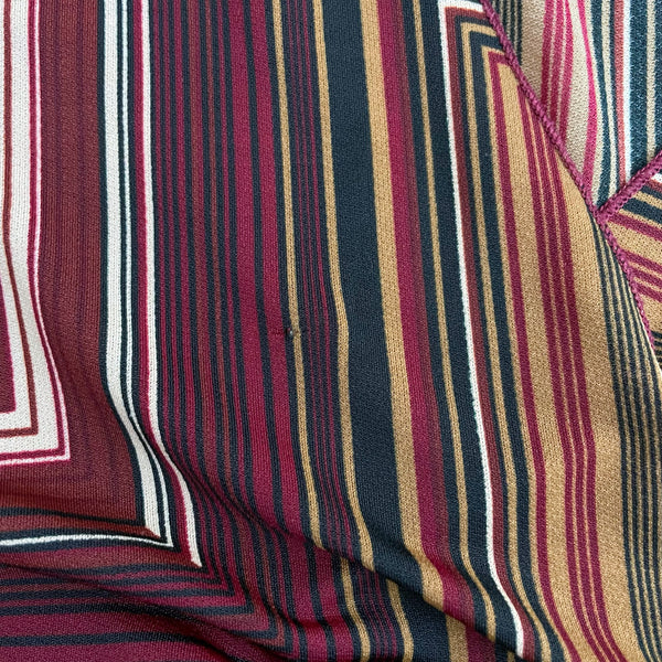 STRIPED CHEVRON COLD SHOULDER TOP (M)