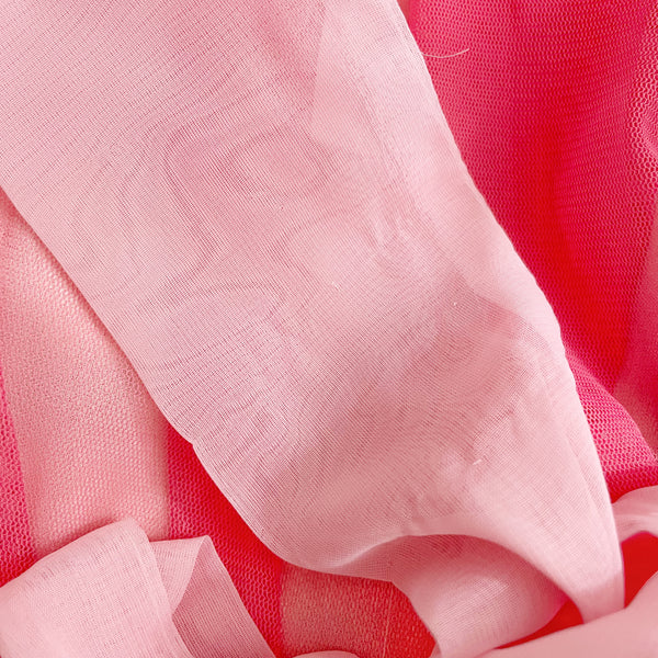 Y2K PINK MESH TIE BACK DRESS (M)
