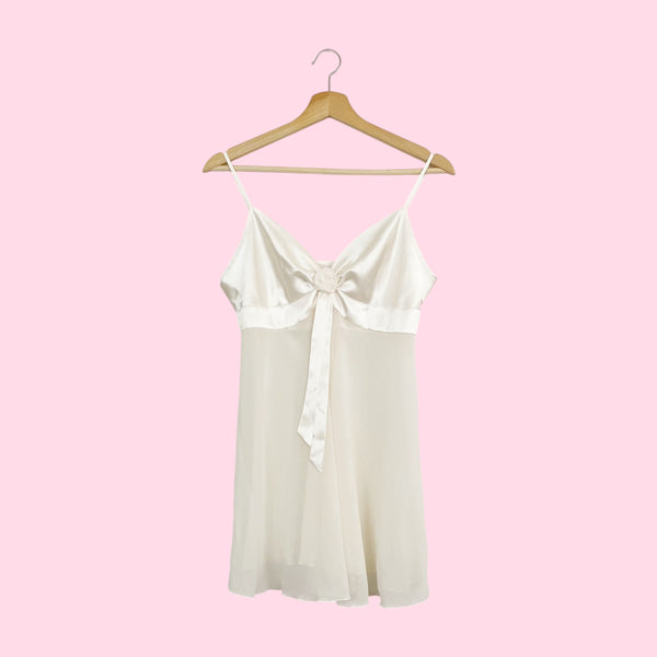 90s Victoria's Secret White Rosette Babydoll (M)