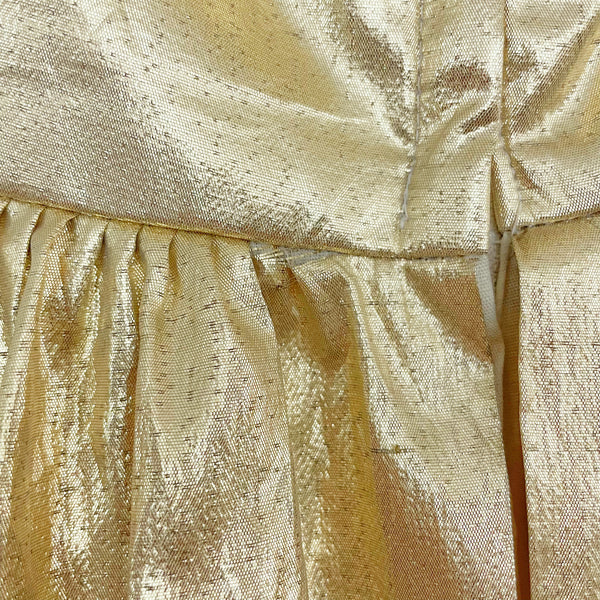 80S LORALIE GOLD STRAPLESS PARTY DRESS (6)