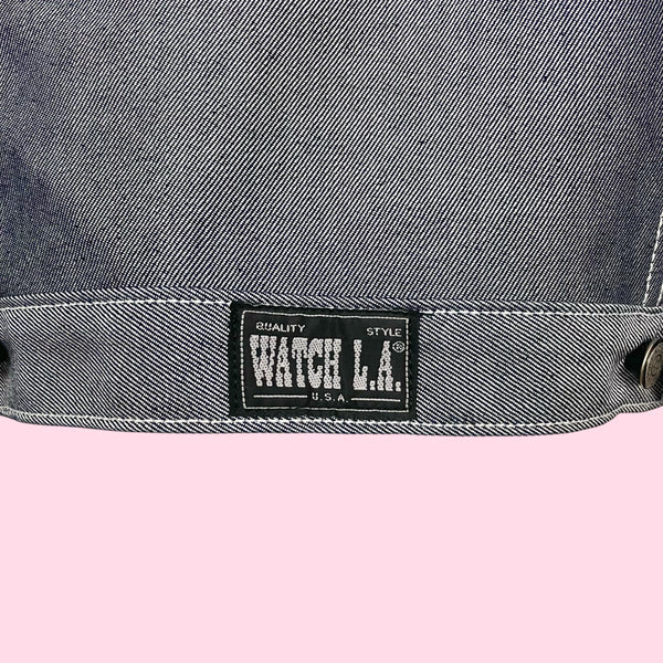 90S METALLIC BLUE DENIM JACKET (M)