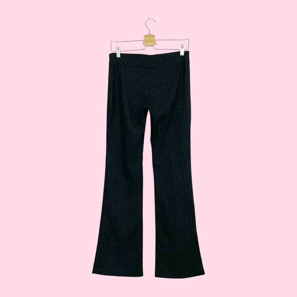 Y2K PINSTRIPE LOW RISE OFFICE PANTS (M)