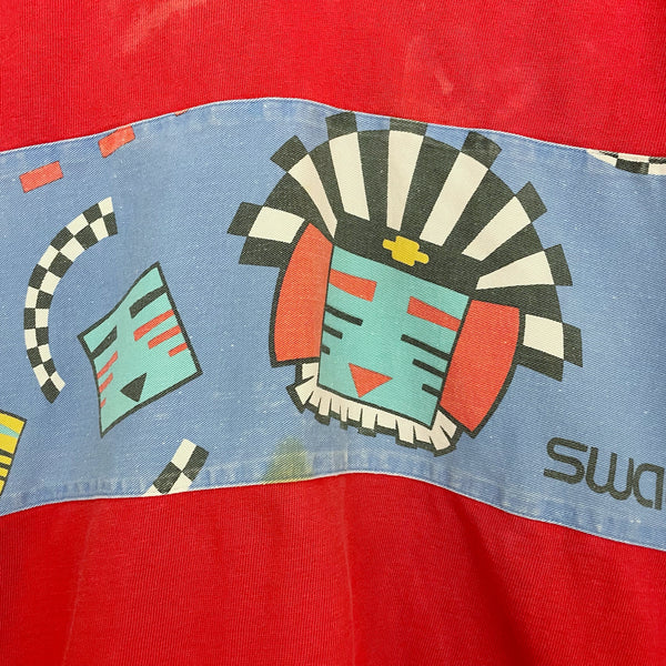 80S SWATCH PRINTED RUGBY SHIRT (M)