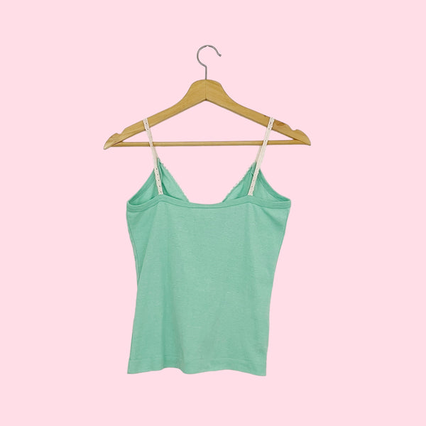 70S MINT LACE UP TANK (S/M)