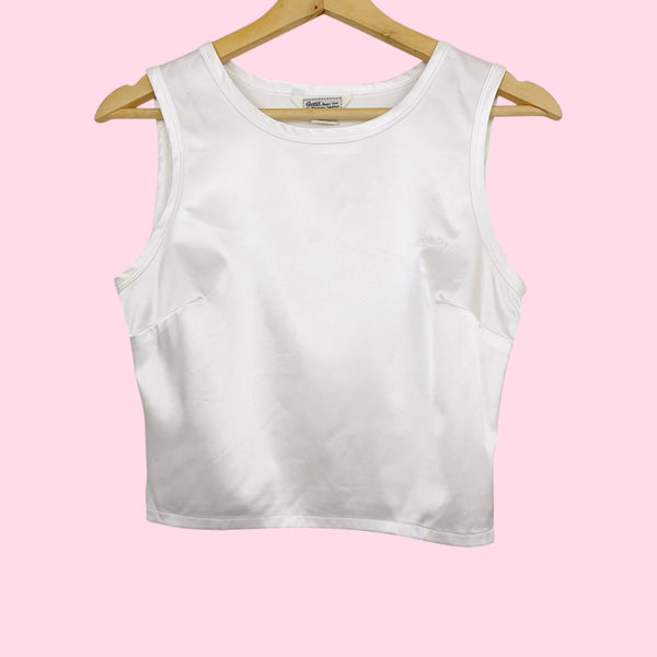 GUESS JEANS WHITE SATIN TANK (S)