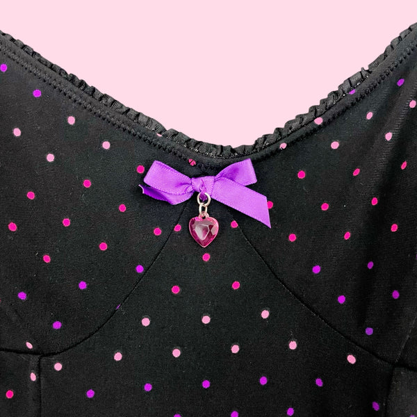 VICTORIA'S SECRET POLKA DOT RUFFLE LINGERIE DRESS (36B)