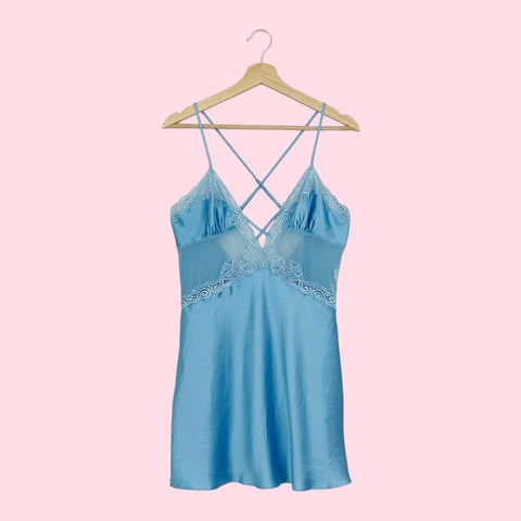 FREDERICK'S LIGHT BLUE SLIP DRESS (L)