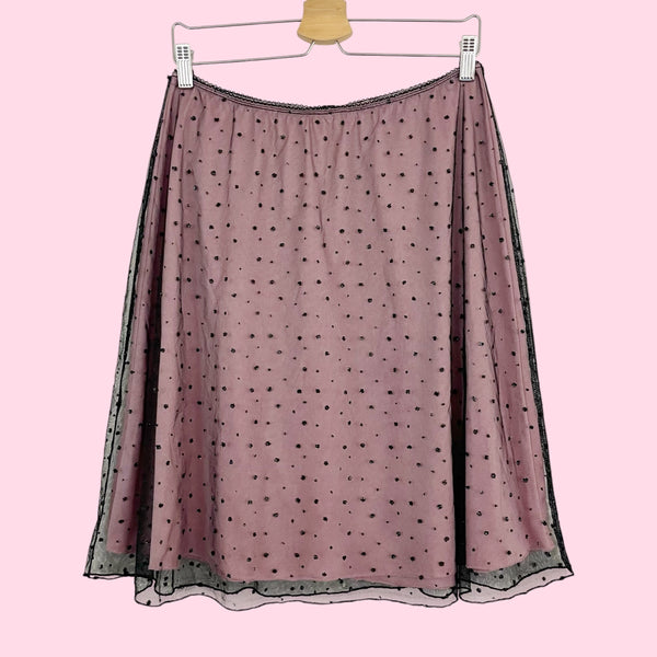 GLITTER DOT MESH SKIRT (L)