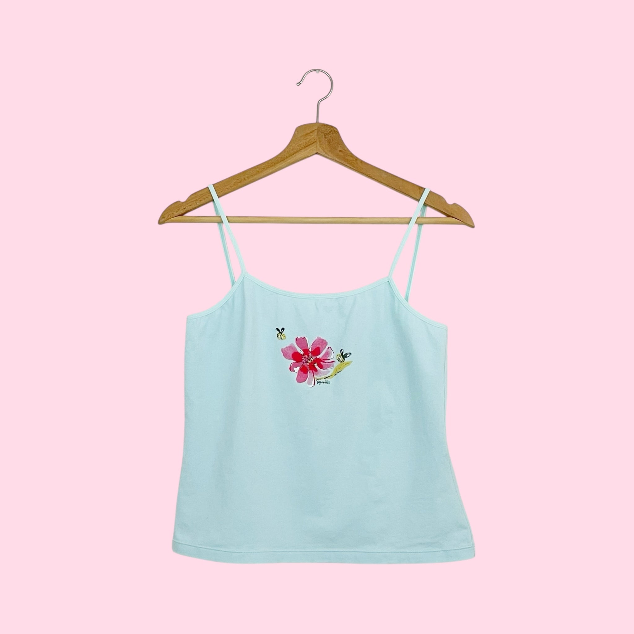 FLOWER + BEE GRAPHIC TANK (L)