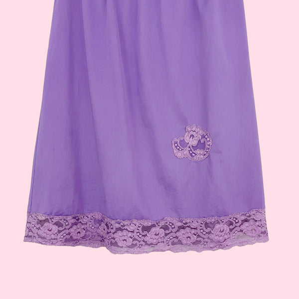 PURPLE NYLON SLIP SKIRT (M)