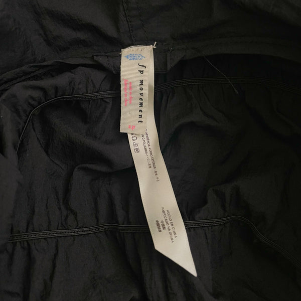 Free People Movement Black Ruched Windbreaker Jacket (S)