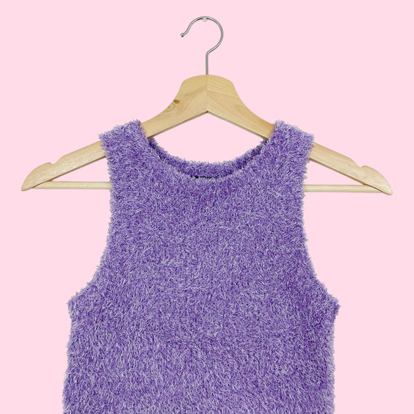 LAVENDER METALLIC KNIT TANK TOP (XS/S)