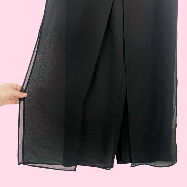 BLACK PANEL PANTS (25/26)