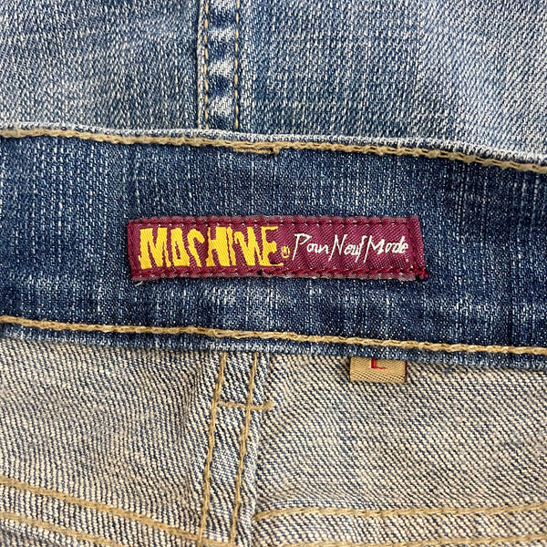 Y2K Denim Skirt W/ Rhinestone Pockets (M/L)