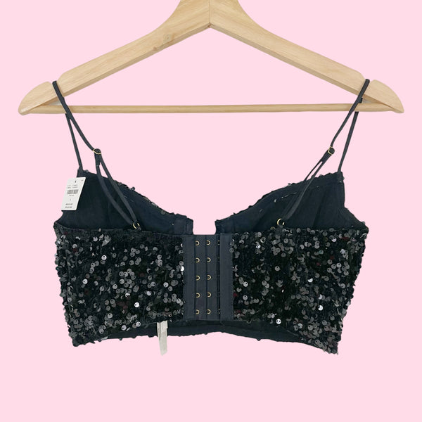 ANTHROPOLOGIE EVE SEQUIN BRALETTE (S)