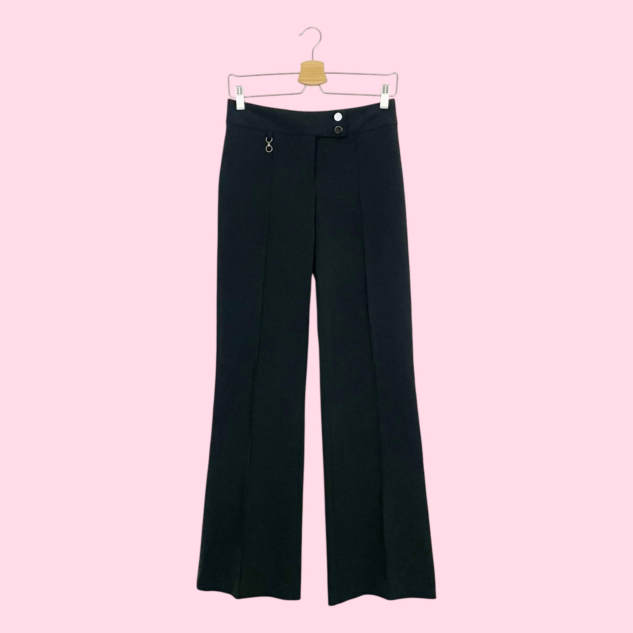 BEBE BLACK CENTER SEAM OFFICE PANTS (4)