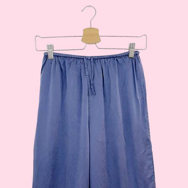VICTORIA'S SECRET BLUE SILK PAJAMA PANTS (XS)