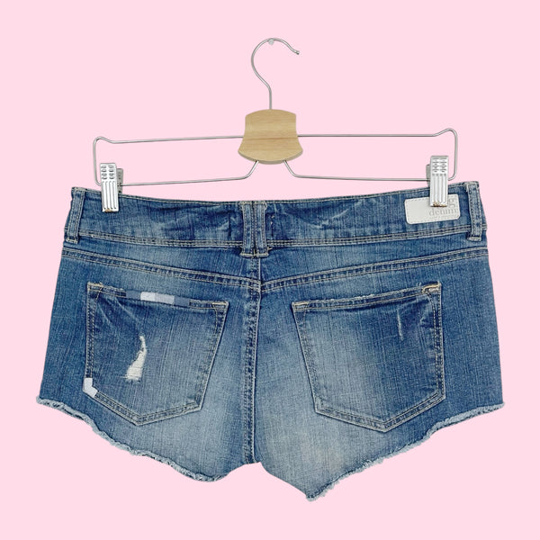 Y2K LOW RISE MICRO MINI SHORTS W/ EMBROIDERY (S)